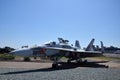 F-18A Hornet display inside Flying Leatherneck Aviation Museum in San Diego, California