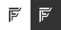 F initial letter logo design vector illustration Royalty Free Stock Photo