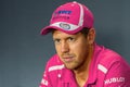 Sebastian Vettel in pink gear