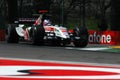 22 April 2005, San Marino Grand Prix of Formula One. Jenson Button drive Honda F1 during Qualyfing session on Imola Circuit Royalty Free Stock Photo