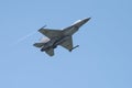 F16 jet airplane on Bucharest international air show , low pass Royalty Free Stock Photo