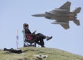 F15 jet at Mach loop Royalty Free Stock Photo