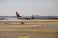 F. Kennedy International Airport. Delta Airlines commercial aviation involving the transport of passengers daily