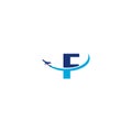 F Letter Arrow Plane Logo Inspirations