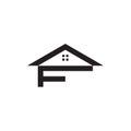F letter home logo design concept