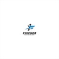 F letter human Logo Template Design