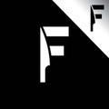 F letter knife logo template