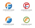 F letter logos and symbols template icons Royalty Free Stock Photo