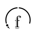 F Letter vector icon