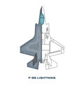 F-35 Lightning Fighter Aircraft Poster Design