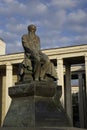 F.M.Dostoevsky's monument at the Russian State Lib Royalty Free Stock Photo