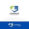 F M letter logo