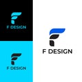 F Modern font monogram bold concept with unique twist