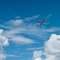 F-16 Performing Training Maneuvers Royalty Free Stock Photo