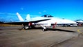 F18 plane outside