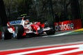 22 April 2005, San Marino Grand Prix of Formula One. Ralph Schumacher drive Toyota F1 during Qualyfing session on Imola Circuit Royalty Free Stock Photo