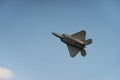 F-22 Raptor after burners Royalty Free Stock Photo