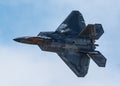 F-22 Raptor High speed afterburning turn Royalty Free Stock Photo