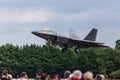 F-22a Raptor landing Royalty Free Stock Photo