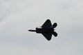 An F-22 Raptor in the skies Royalty Free Stock Photo