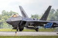 F-22 Raptor at the 2018 Vectren Dayton Airshow Royalty Free Stock Photo