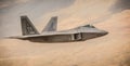 F-22 s conduct first airstrikes in Afghanistan F22 Royalty Free Stock Photo