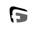 F screen logo letter template