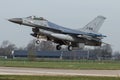 F-16A of 322 sqn of the RNLAF during Frisian Flag exercise Royalty Free Stock Photo