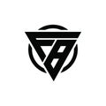 F8 Trianagle Circle Logo Design Concept for Corporate Company Identity