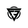 F3 Trianagle Circle Logo Design Concept for Corporate Company Identity