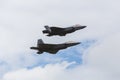 F-35A & F-22A stealth fighters in the USAF Heritage Flight