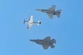 F-16 Viper, F-35 F-35A Lightning II , P-51 Mustang performing at