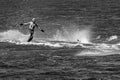 F1, F2, F3 water ski at Hanseatic Festival of Watersports, Kings Lynn Quay, River Great Ouse, Norfolk, UK 27 May 2023 Royalty Free Stock Photo