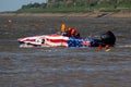 F1, F2, F3 water ski at Hanseatic Festival of Watersports, Kings Lynn Quay, River Great Ouse, Norfolk, UK 27 May 2023 Royalty Free Stock Photo