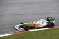 F1 Racing 2009 - Adrian Sutil (Force India) Royalty Free Stock Photo