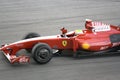 F1 Racing 2009 - Felipe Massa (Ferrari) Royalty Free Stock Photo