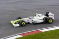 F1 Racing 2009 - Rubens Barrichello (Brawn GP) Royalty Free Stock Photo