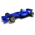 F1 Racing Car in Blue Royalty Free Stock Photo