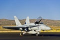 F15/16 fighter jet on runway