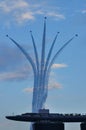 F16 aerial display over Marina Integrated Resorts