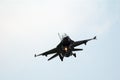 F16 fighter aircrat in flight Royalty Free Stock Photo