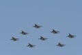 F16 formation flight Royalty Free Stock Photo