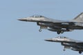 F16's flying in formation Royalty Free Stock Photo