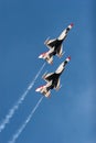 F16 thunderbird planes at airshow Royalty Free Stock Photo