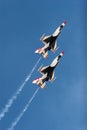 F16 thunderbird planes at airshow