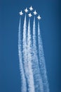 F16 thunderbird planes at airshow Royalty Free Stock Photo