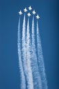 F16 thunderbird planes at airshow