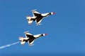 F16 thunderbird planes at airshow