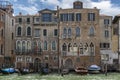 the faÃ§ade of the palace Orio Semitecolo Benzon from the Grand Canal Royalty Free Stock Photo