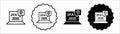 2FA Multifactor verification icon symbol set collection. 2FA Multifactor verification simple vector sign bundle